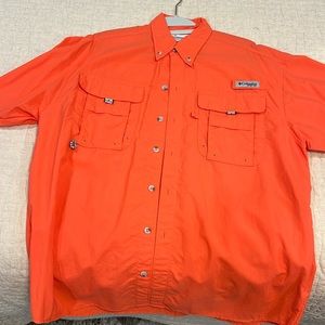 Men's Columbia PFG short sleeve button down shirt